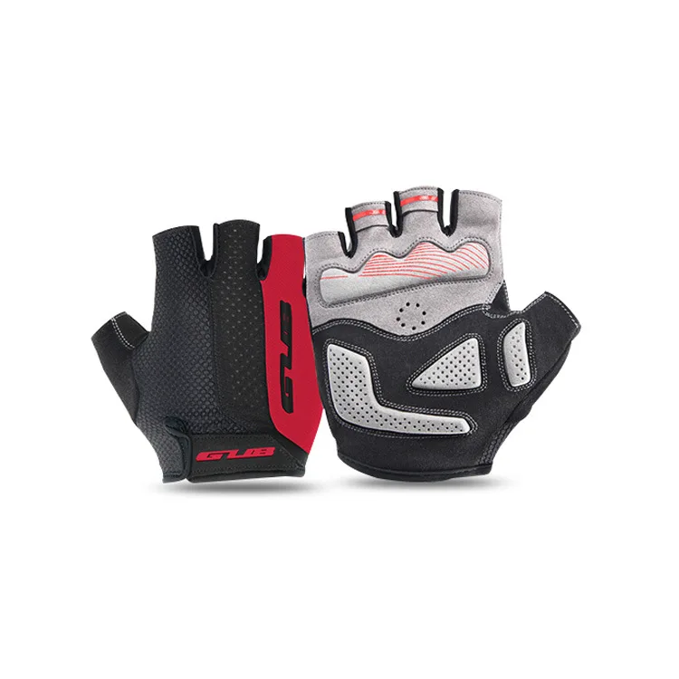 Black Red Gub 2099 силиконовые короткие перчатки для езды - Цвет: Black Red
