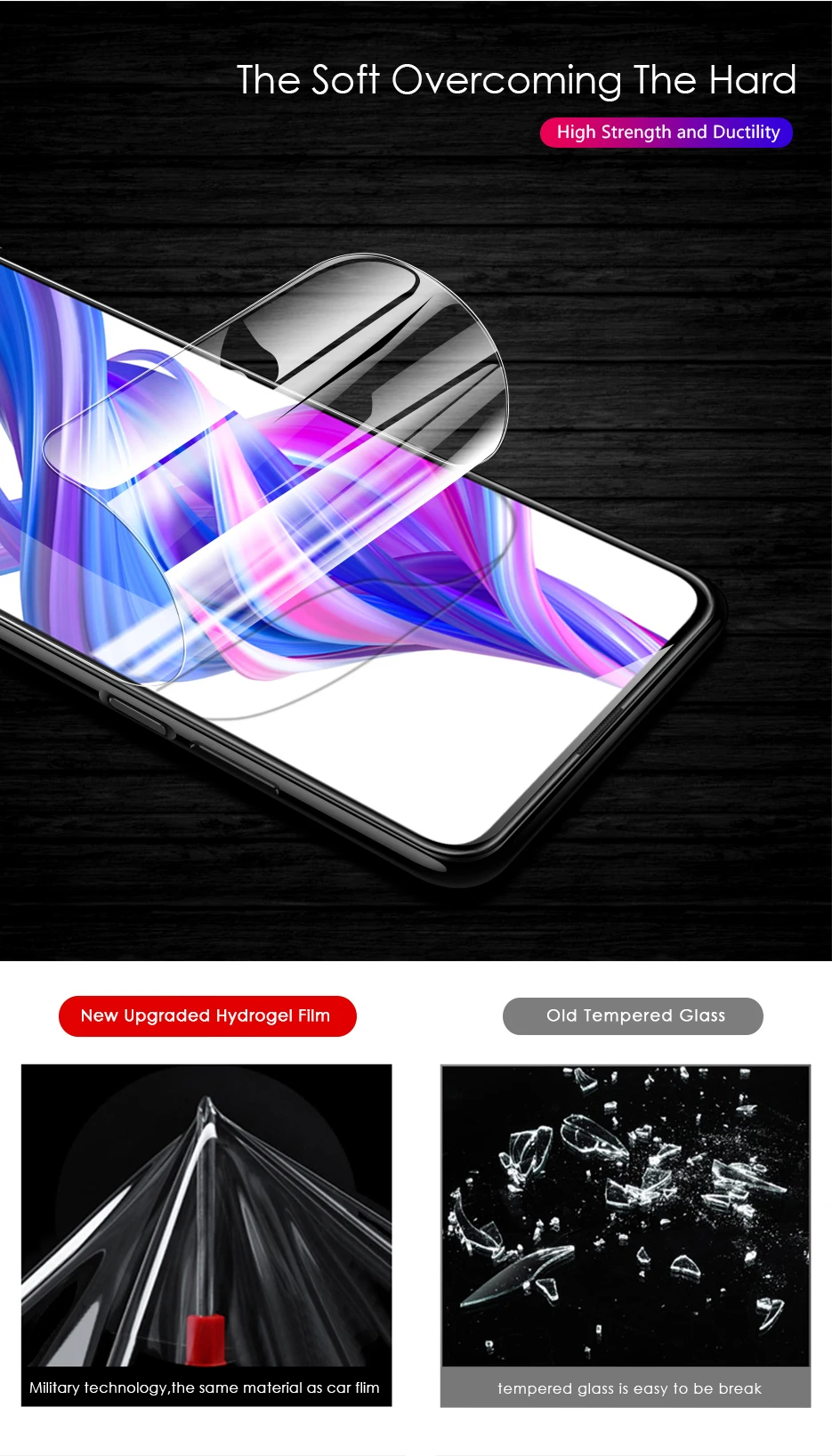 CHYI 3D Curved Film For Huawei Honor 9X Screen Protector 6.59inch Honor9X Pro Full Cover Nano Hydrogel Film Not Tempered Glass