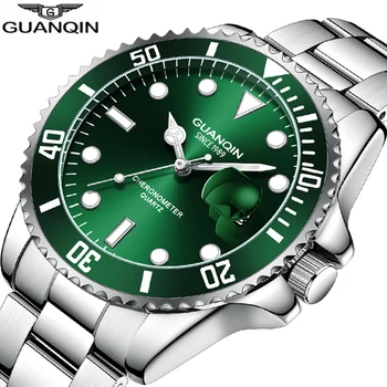 

GUANQIN New Arrival Waterproof Men Quartz Wristwatches Business Date Luminous Quartz Watches For Men Fashion montre homme