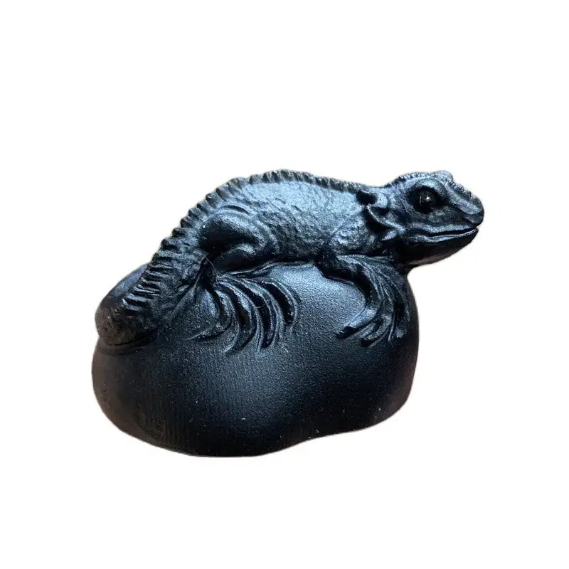 1pcs Hot Natural Obsidian Carving Lizard Crafts Crystals Healing Stones For Home Decoration | Дом и сад