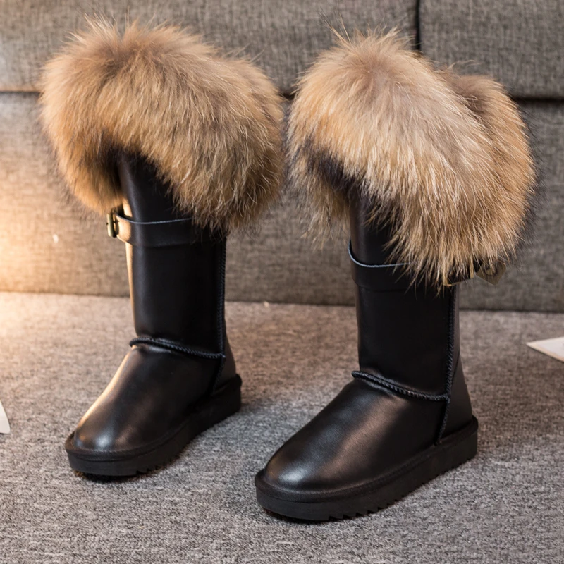 Stivali Da Neve Donna Invernali – Neri, Chiusura Zip, Suola Gomma, Taglie 6-7-9 US