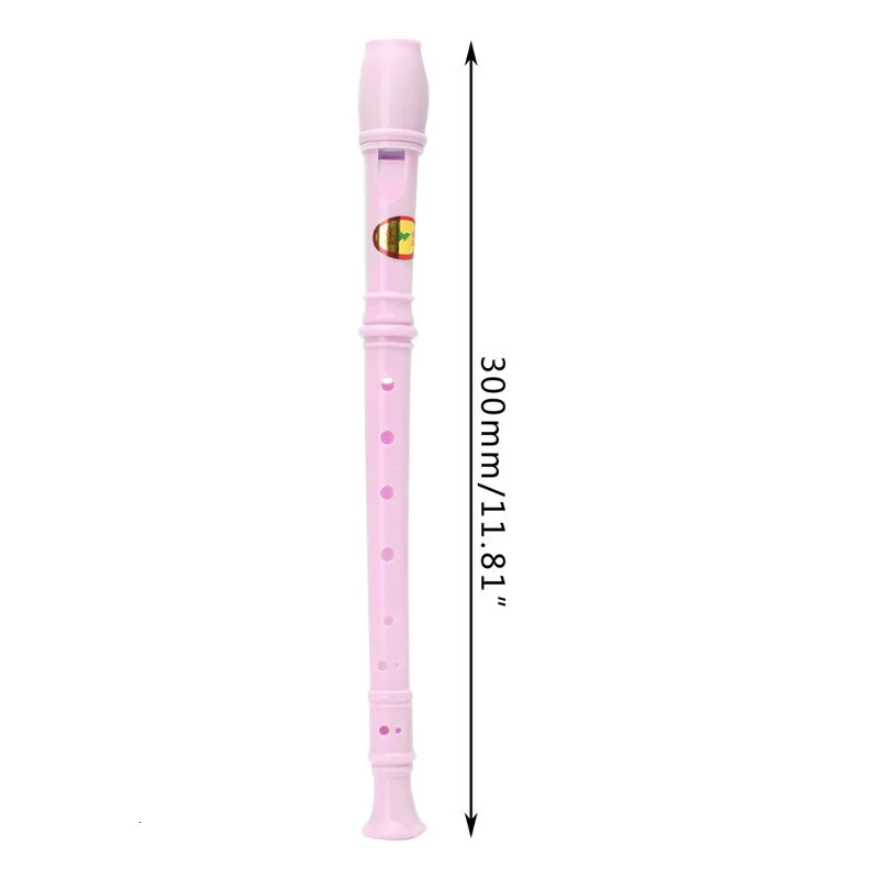 Многоцветный Пластиковый Muziekinstrument recorder sopran Lange Fluit 8 Gaten Jul4_25