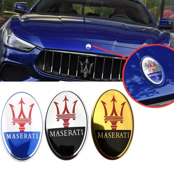 

Car Front Hood Emblem Badge Decals for Maserati Levante Quattroporte Ghibli Gran Turismo Cabrio GC GT Car Stickers Styling