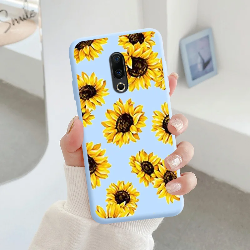 For Meizu 16 Protective Shell Silicone Soft Shell Phone Case Candy Color Case Fashion Silicone Color Chrysanthemum meizu phone case with stones Cases For Meizu