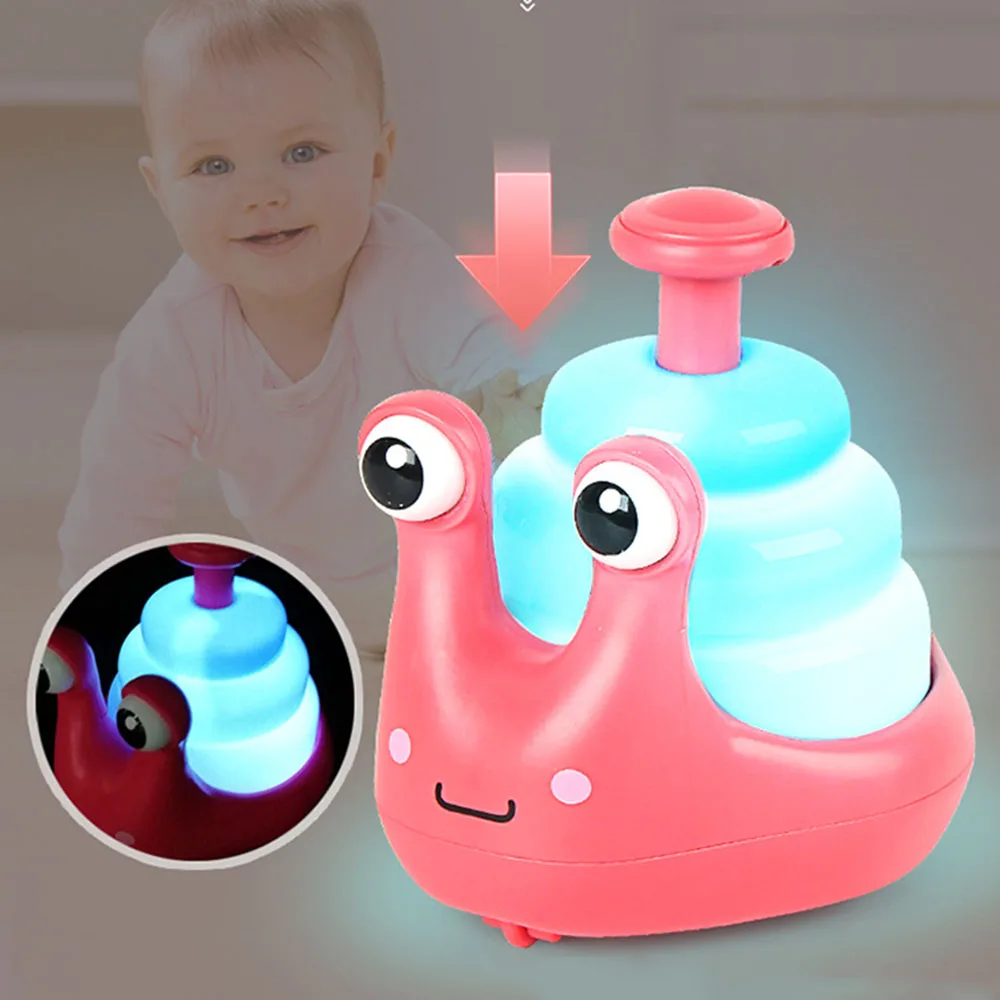 

Big Snail Press Toy Educational Cartoon Toy Walking Crab Inertia Cars with Light Music Pull Back Mini Toy for Children