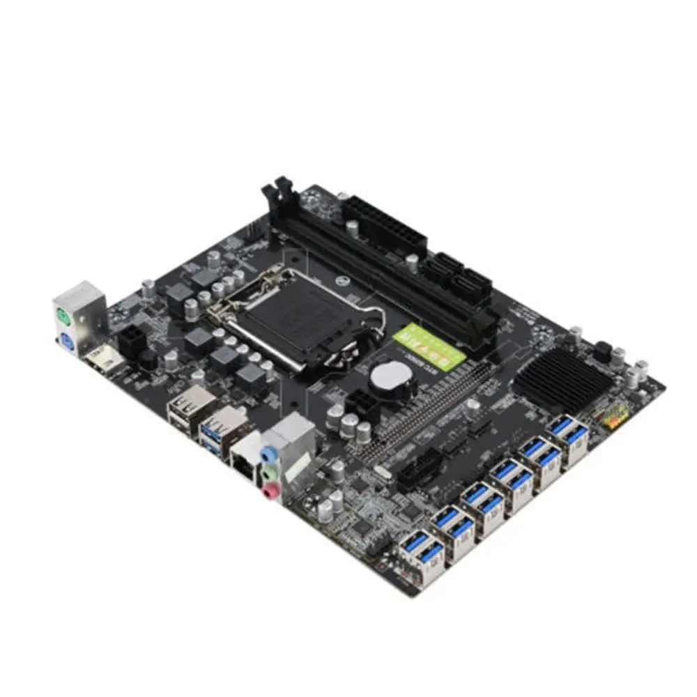 

B250C Multi-Graphics Card 12 Card Motherboard Usb3.0 In-Line To Pcie Slot Super 8 Card 6 Card Motherboard
