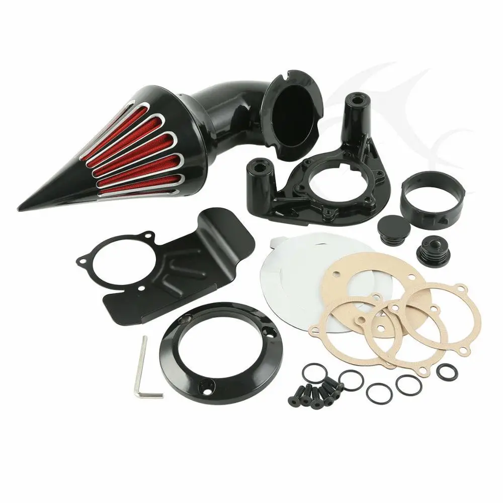Motorcycle Black Spike Air Cleaner Kits Intake Filter For Harley Touring Street Electra Road Glide King FLHT FLHR 08-12 09 10 11 Motorcycle Black Spike Air Cleaner Kits Intake Filter For Harley Touring Street Electra Road Glide King FLHT FLHR 08-12 09 10 11