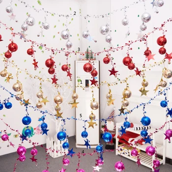 

230CM Christmas Ball Bell String For Christmas Tree DIY Holiday Wedding Weeding Home Decoration Accessories Supplies