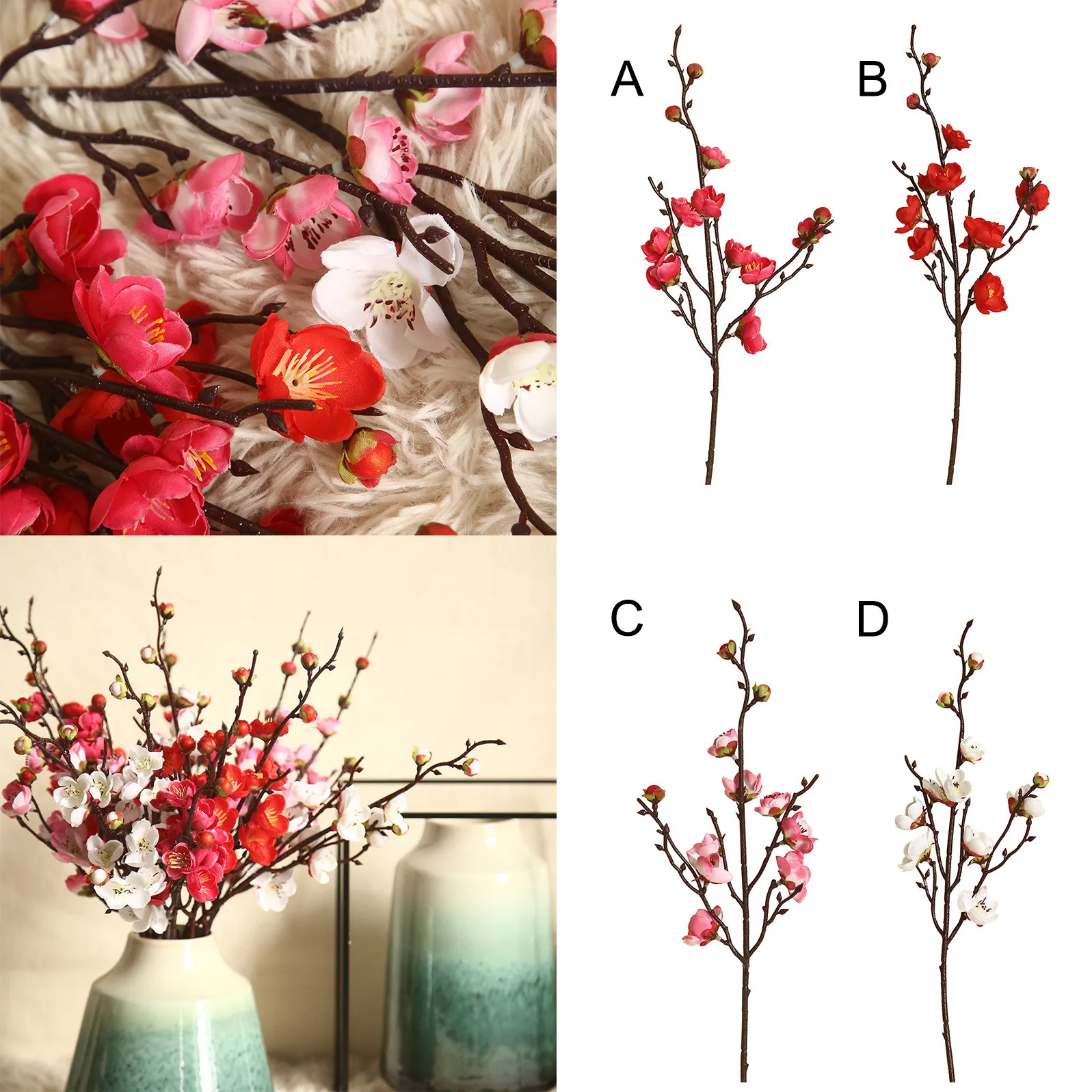 

2019 New Bottle Bokeh Flower Artificial Flower Plant Bonsai Wedding Decoration INS Wind
