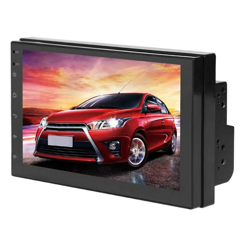 2Din 7 дюймов автомобиля Android 8,1 плеер 4 ядра 1+ 16G автомобильный стерео Gps, Wi-Fi, Беспроводной Mp5 плеер Fm Usb Aux