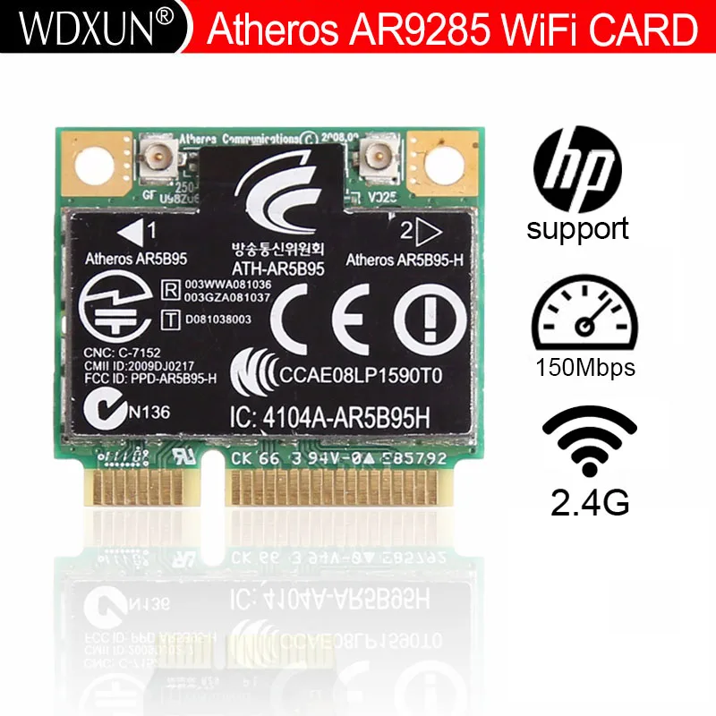 Atheros Ar9285 Wireless Network Adapter Windows 7 32bit Atheros AR5B95 AR9285 802.11b/g/n 무선 Wifi 하프 사이즈 미니 PCI E 카드, SPS