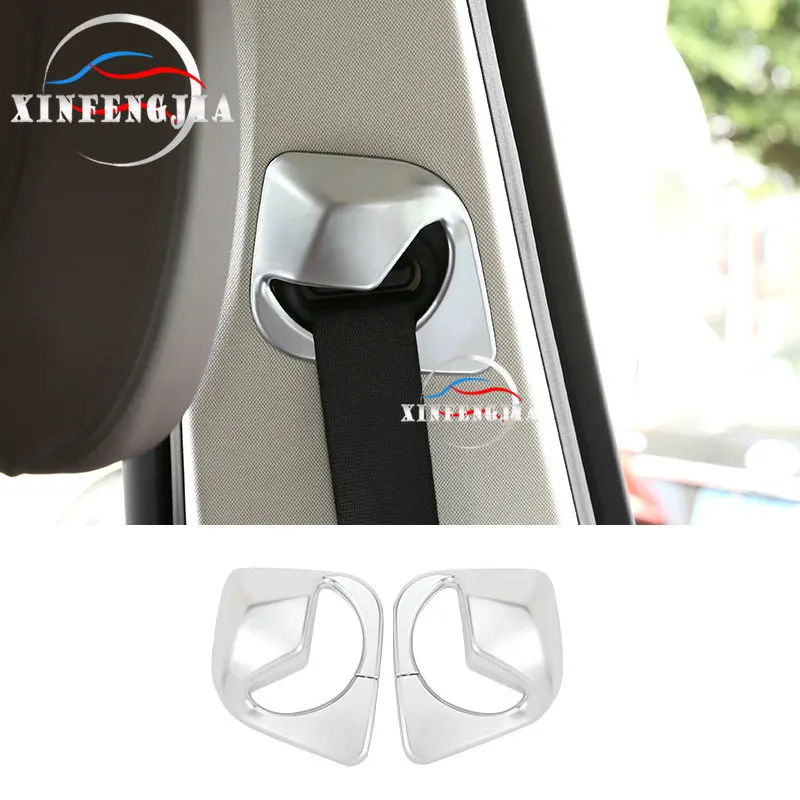 

For BMW X3 G01 18-19 X4 G02 2019 2x Chrome ABS Seat Safty Belt Pillar Cover Trim