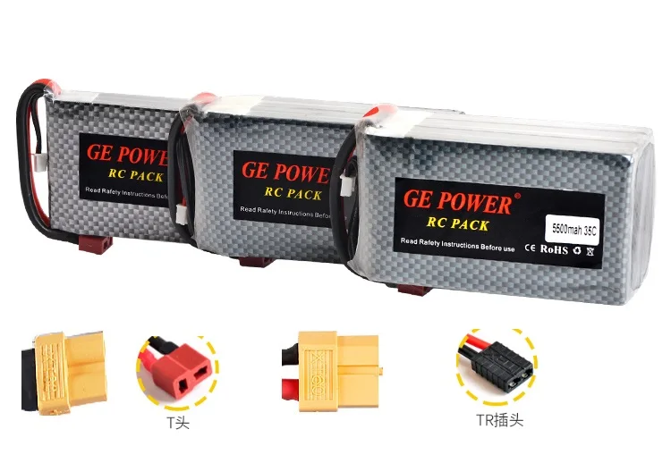 

High Magnification RC Model Aircraft Car Boat Model Multi-axis 2S 3S 4S 6S 22.2V 5500MAh 35C Lithium Battery