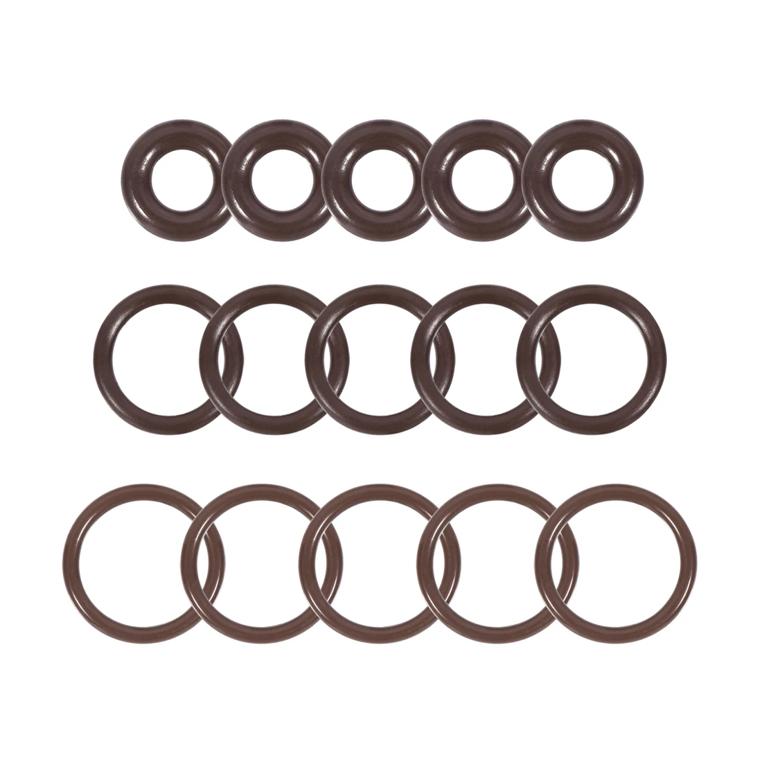 

uxcell 20Pieces Fluorine Rubber O-Rings 1.8mm Width FKM Seal Gasket Brown to Plumbing Machinery Hydraulic and Pneumatic