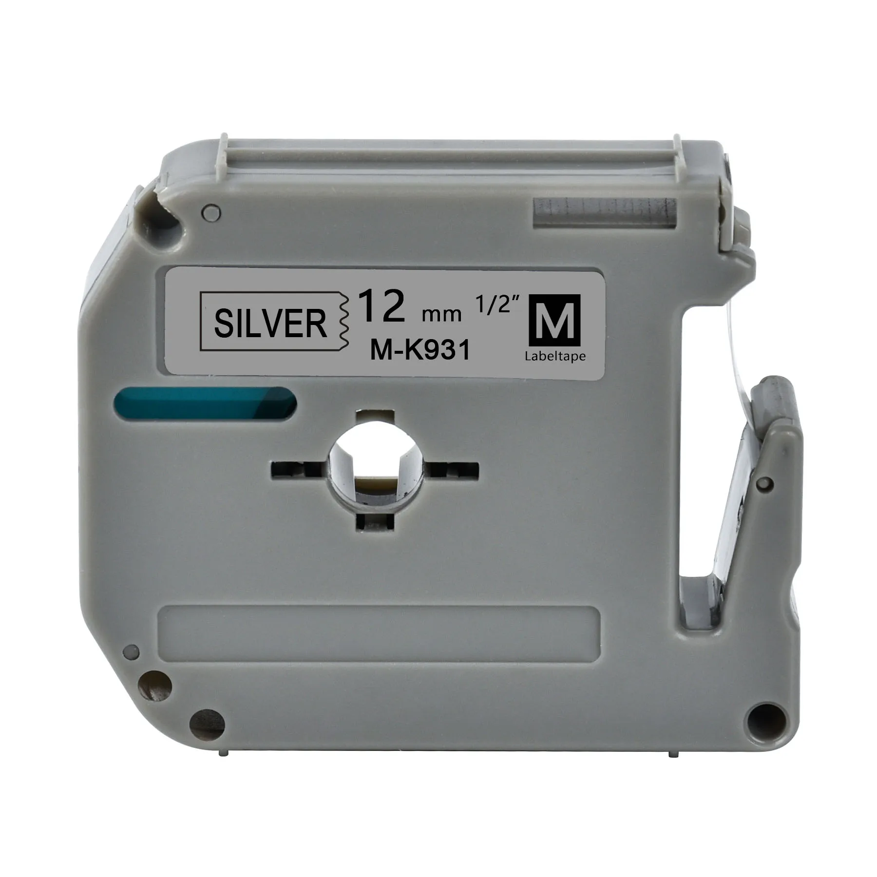 12mm black on silver