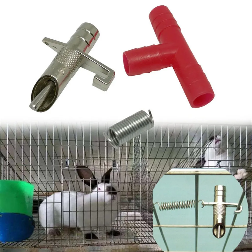 Conejo bebiendo primavera-tipo conejo bebiendo primavera-tipo galvanizado automático beber equipo beber fuente del animal doméstico