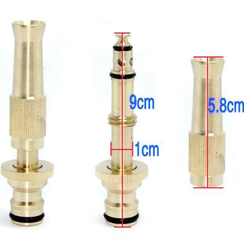 Brass Garden Water Hose Pipe Fitting Set Tap Connector Spray Nozzle Elements New
