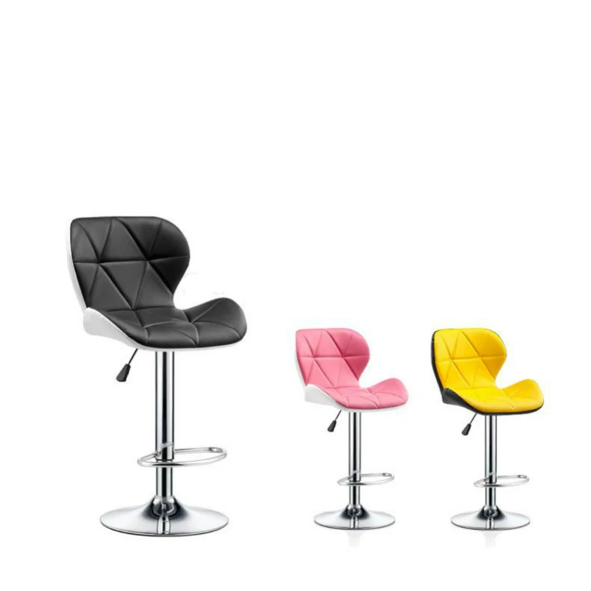 Nordic Bar Chair Postmodern Bar Chairs warm Comfort Beauty Stool Rotating Household Modern Backrest High Table Stools