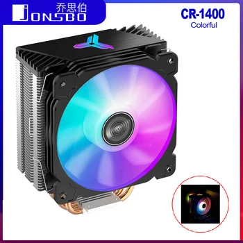 شراءجونسبو CR1400 PWM 4Pin 12 فولت الكمبيوتر LED مروحة التبريد RGB 4 أنابيب الحرارة وحدة المعالجة المركزية برودة الكمبيوتر المبرد إنتل 1151/1155/AM3/AM4 وحدة المعا...