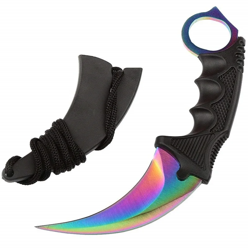 Multicolor HS инструменты CSGO Karambit охотничий нож в стиле игры "Counter-Strike" выживания тактический коготь нож Карманный Самообороны обидный кемпинг инструмент - Цвет: Multicolor