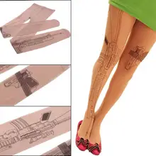 70 Hot sprzedam kobiety Sexy tatuaż skarpetki z nadrukiem przezroczyste rajstopy legginsy pończochy rajstopy tanie tanio Stałe NYLON POLIESTER STANDARD CN (pochodzenie) 33308