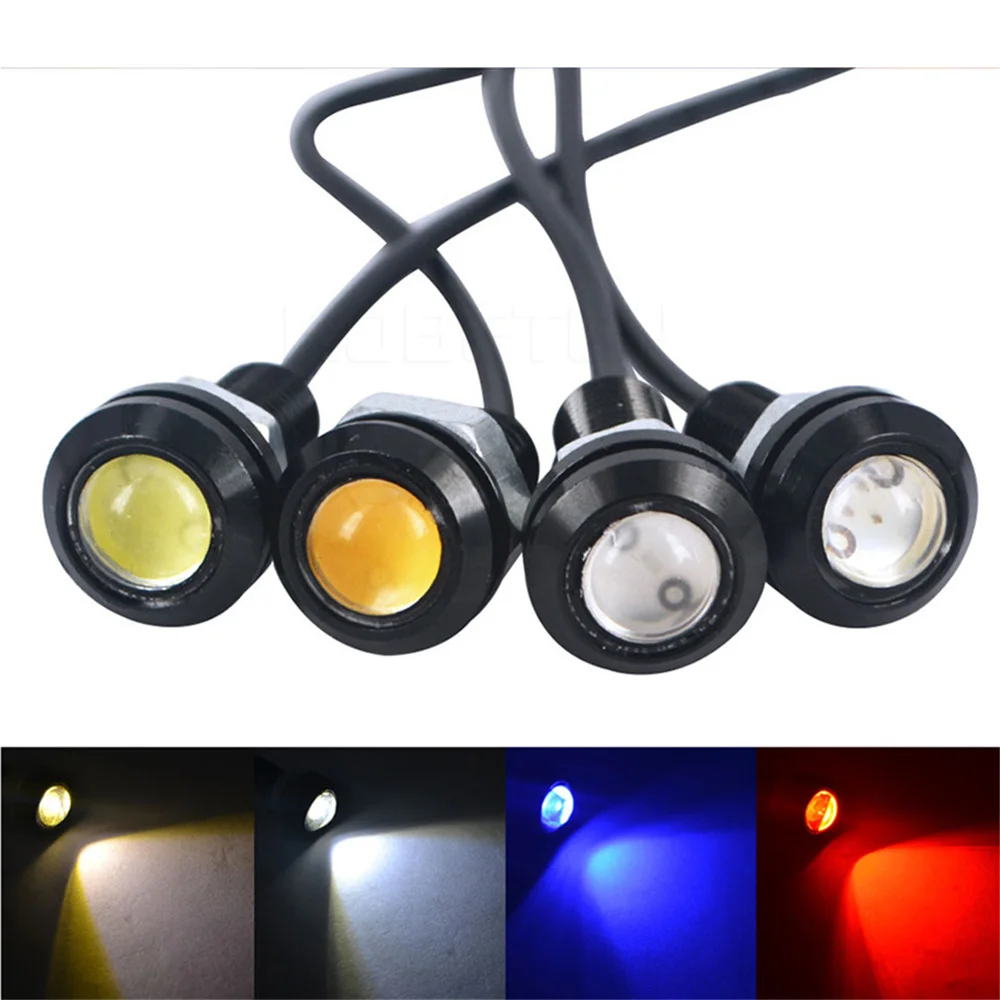 

2pcs Car Light 9W 18mm Brake Lamp Bright Car Auto LED Daytime Running Strobe Light Eagle Eye Waterproof DRL Parking Fog Light