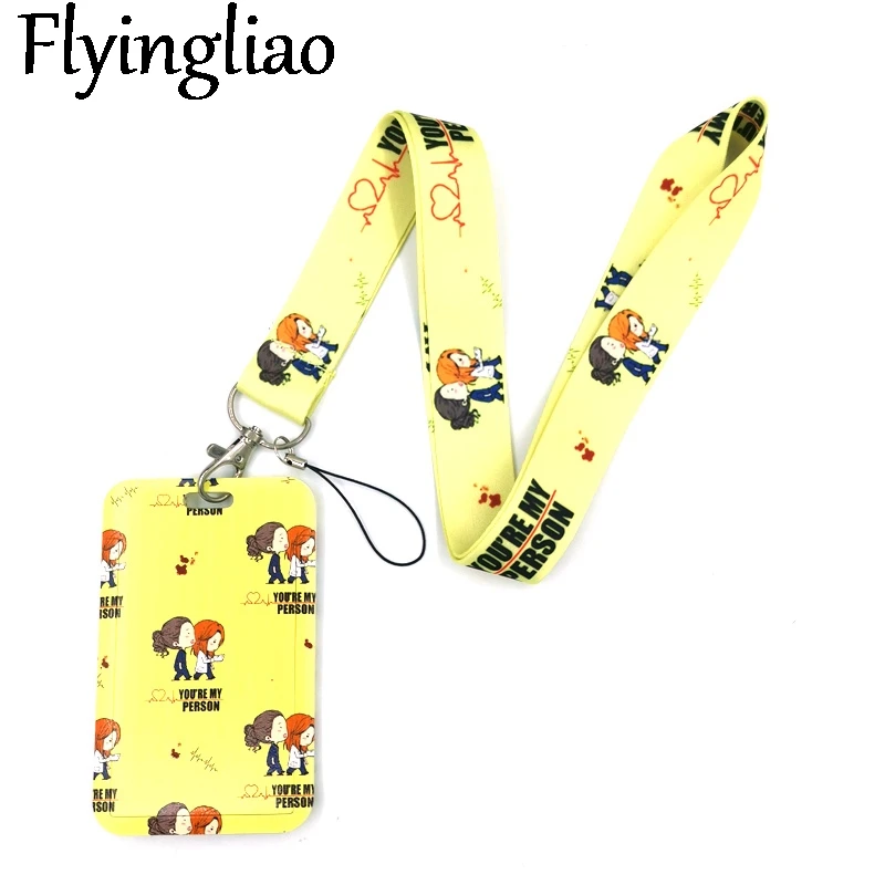

Grey's Anatomy Creative Lanyard Card Holder Student Hanging Neck Phone Lanyard Badge Subway Access Card Holder Accessories