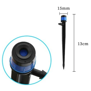 

Watering Irrigation Sprinkler Nozzle Plastic Blue 15mm*13cm Lawn Gardening