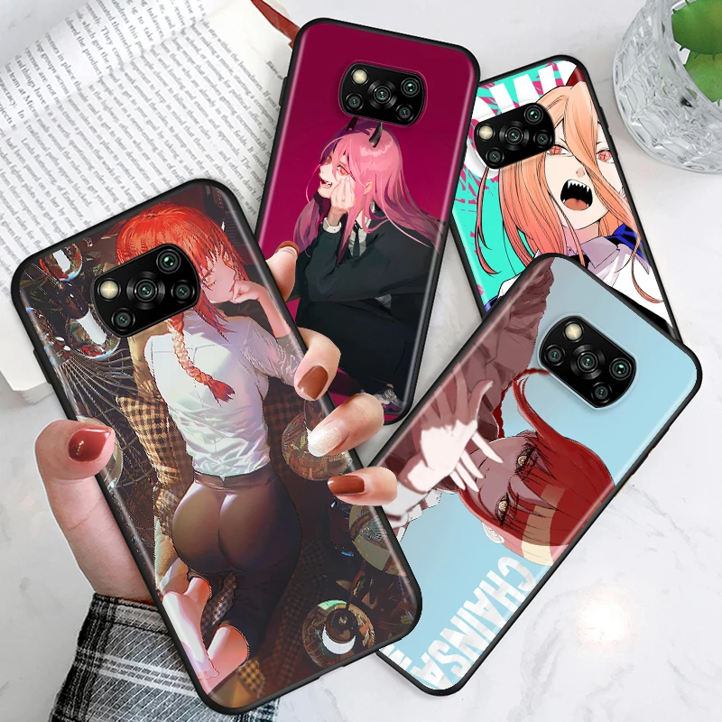 Чехол для телефона с изображением аниме бензопилы Xiaomi Mi Play Mix 3 Civi A2 A1 6X 5X Poco C3 F1 X3 NFC