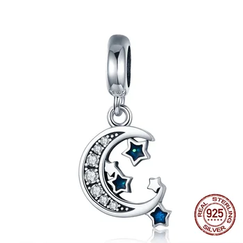 

starry sky necklace pendant beads fit Pandora bracelet charm genuine 925 sterling silver women jewelry DIY hot sale