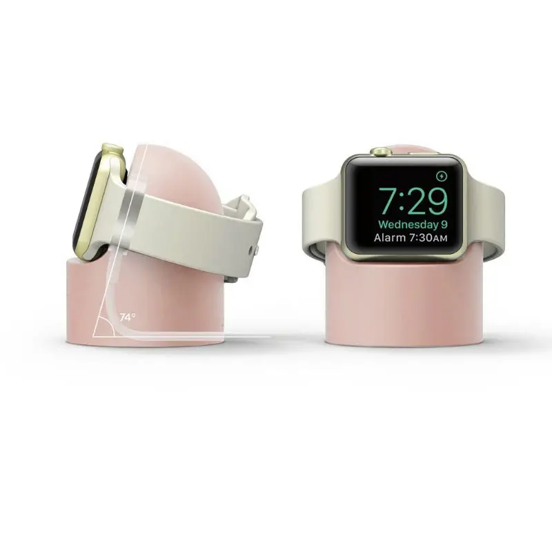 Зарядное устройство гору силиконовый держатель Dock для Apple Watch Series 4/3/2/1 44mm/42mm/40 мм/38 мм зарядный кабель