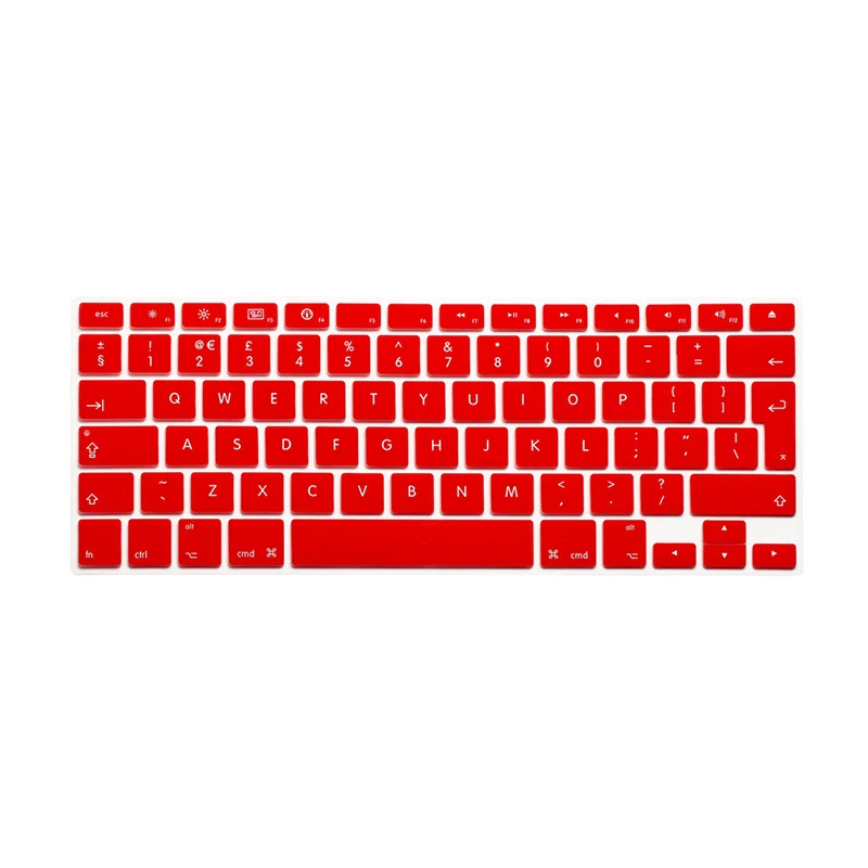 Силиконовый чехол для клавиатуры ЕС, протектор для MacBook Air 11 дюймов A1370 A1465, водонепроницаемый чехол для ноутбука, простая ультра тонкая