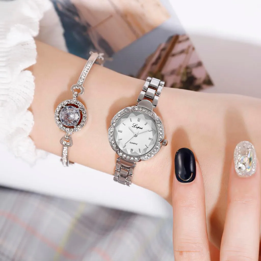 Женские часы модные маленькие нежные кварцевые часы красивые ювелирные изделия простой браслет комплект часов женские наручные часы reloj mujer L58