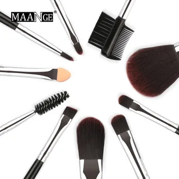 

10PCS Make Up Foundation brush Wool Fiber eyeshadow eyebrow eyeliner soft Cosmetic Brushes Eye Shadow pinceis de maquiagem J913