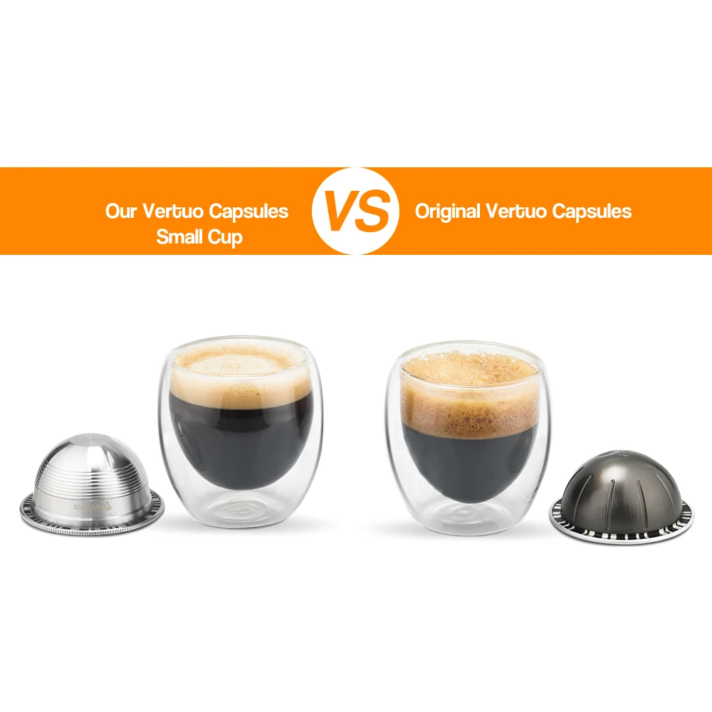 Нержавеющая сталь многоразовые капсулы Nespresso Vertuo Refillabel Vertuoline капсулы кофе фильтр