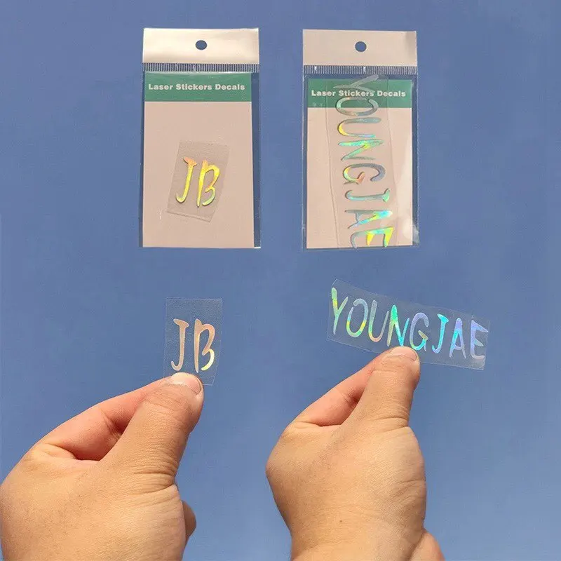 100 шт. голографические Серебряные наклейки прозрачные декоративные