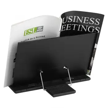 

Portable Steel Book Stand Bookstand Adjustable Tilt Reading Desk Holder Black Anti-Rust Stand Holder for Books