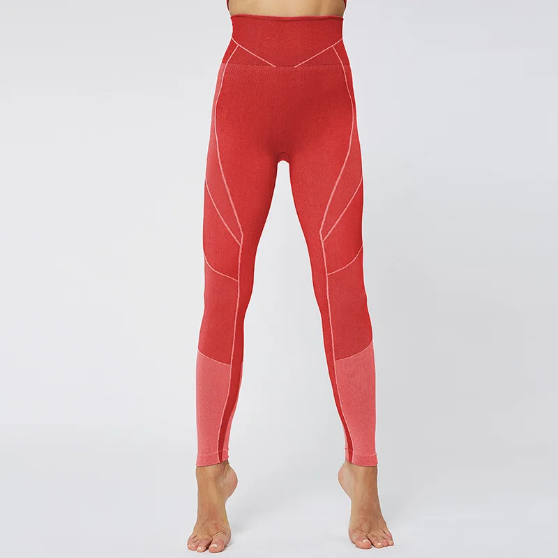 NS-6075 Pants Red Новые Женские Бесшовные Фитнес Джеггинсы Персиковое сердце пуш-ап Леггинсы Высокое качество Высокая талия трикотажные леггинсы брюки женские спортивные штаны - Цвет: NS-6075 Pants Red