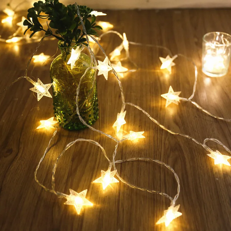 3 метра 20 светильник s светодиодный светильник в форме звезды гирлянда мерцающие гирлянды на батарейках Рождественская лампа для праздника, вечеринки, свадьбы декоративная фея