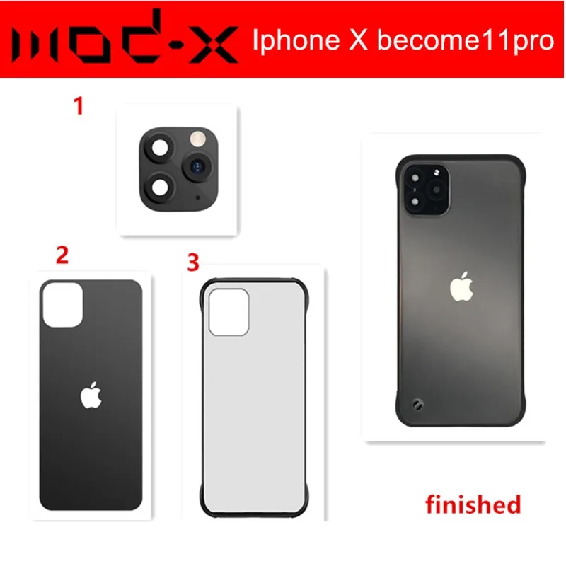 

Factory Direct iPhone X XS MAX XR Seconds Change 11 PRO for Apple iPhone 11Pro MAX Lens Sticker Modified Lens + Film + case