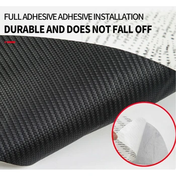 

Black Anti-kick Mats 4pcs Car Interior Inner Door Carbon Fiber Leather Protector
