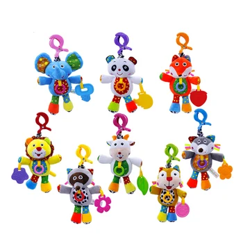 

Infant Stroller Hanging Bell Baby Handbell Newborn Boy Girl Infant Soft Cute Animal Doll Handbells Developmental Baby Bell Toys
