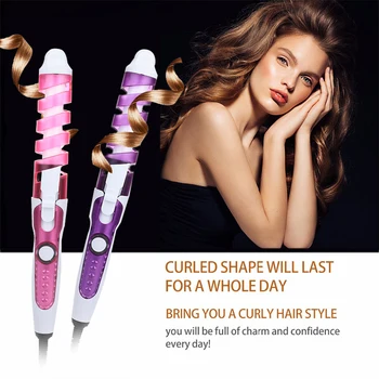 

Portable Hair Curler Roller Spiral Curling Iron Salon Electric Hair Curler Beauty Curling Wand Professional Hair Styler Beauty