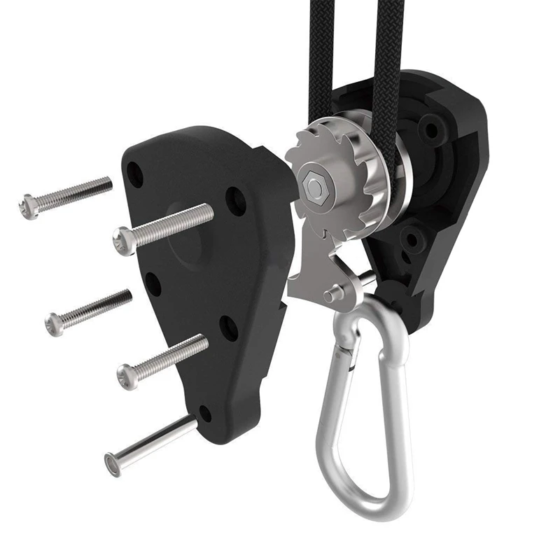  4 Pairs 1/8 Inch Adjustable Heavy Duty Rope Hanger - Reinforced Metal Internal Gears Ratchets Loose