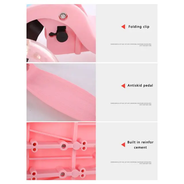 Children's Scooters Luminous Wheel Two Modes Outdoors Scooter For Kids Long Folded Four Rounds 2