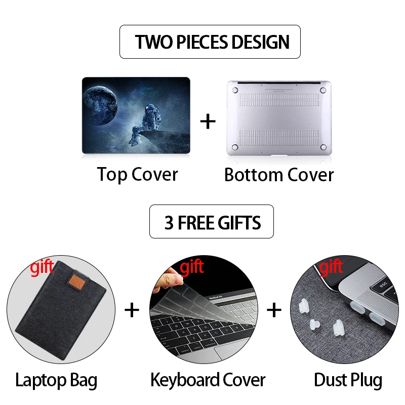 Mtt-capa do Astronauta para Macbook Pro 13 14 15 16 m1 Laptop Case 136 Chip m2 A2681 A2338 A2681 2023 - Imagem 4