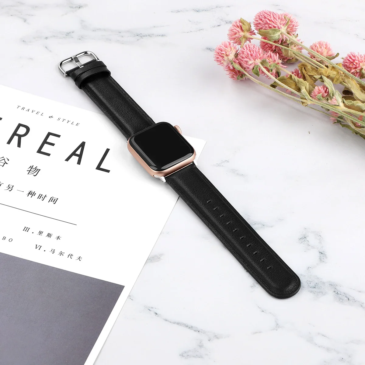 Ремешок из натуральной кожи для Apple Watch 44 мм 42 мм 40 мм 38 мм для IWatch серии 5 4 3 2 1 браслет ремень ремешок для часов