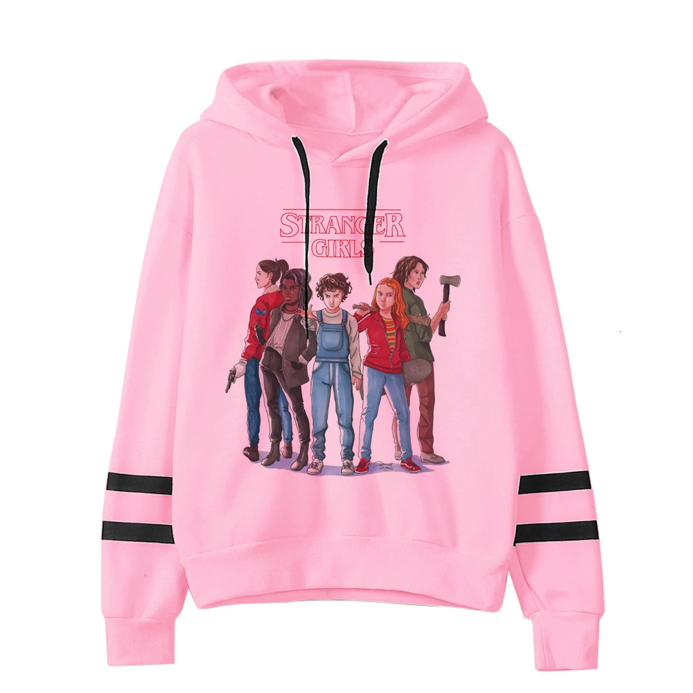 Странные вещи толстовка с капюшоном для женщин толстовки Kpop Kawaii корейские