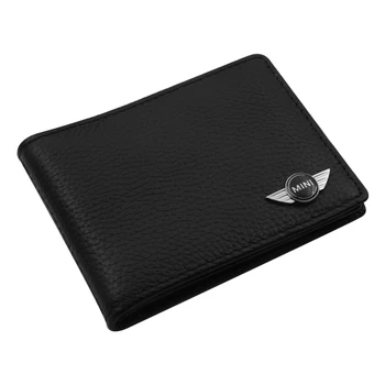 

Top Quality Black Genuine Leather Document Bag with Logo for Car Wallet Card Pack for Mini Coopers KUNBABY Style Car Accessories