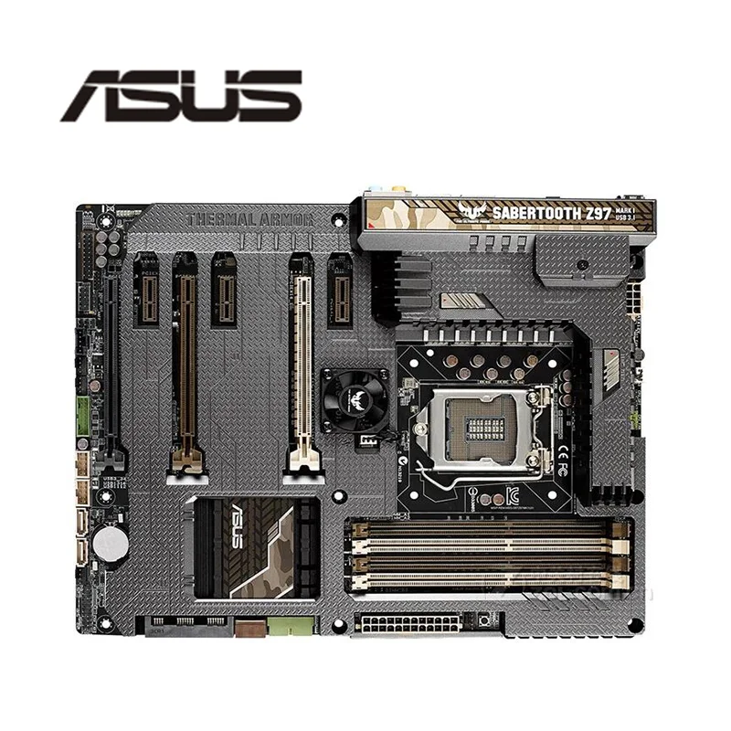 Для Asus SABERTOOTH Z97 MARK 1/USB3.1 настольная материнская плата LGA 1150 для Core i7 i5 i3 SATA3 USB3.0